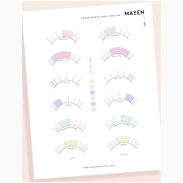 Color Block Dual Design Practice Chart - No. 011